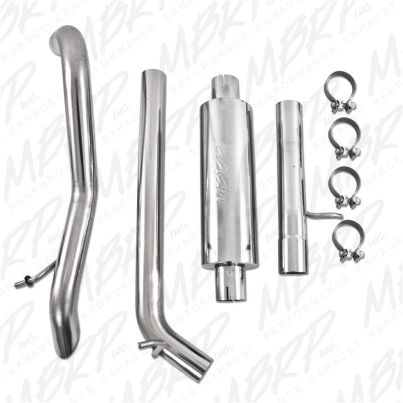 MBRP Jeep Wrangler (JK) 3.8L V6 4 dr Off-Road Tail Pipe Muffler before Axle