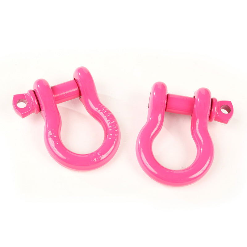 Rugged Ridge Pink 3/4in D-Ring Shackles