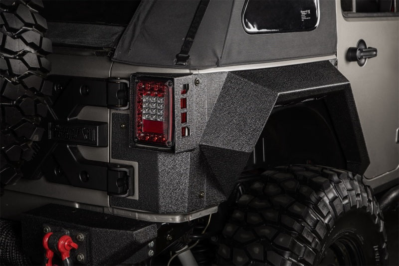 Rugged Ridge XHD Rear Armor Fenders Pair 4 Dr Jeep Wrangler JKU