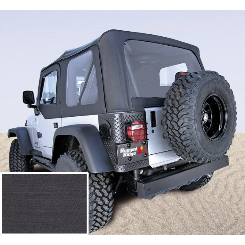 Rugged Ridge S-Top Door Skins Black Clear Windows Jeep Wrangler TJ