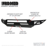 Westin 19+ Chevrolet Silverado 1500 Pro-Mod Front Bumper - Tex. Blk
