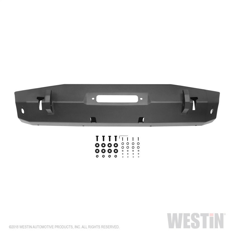 Westin 18+ Jeep Wrangler JL / 20-22 Gladiator WJ2 Stubby Front Bumper - Tex. Blk