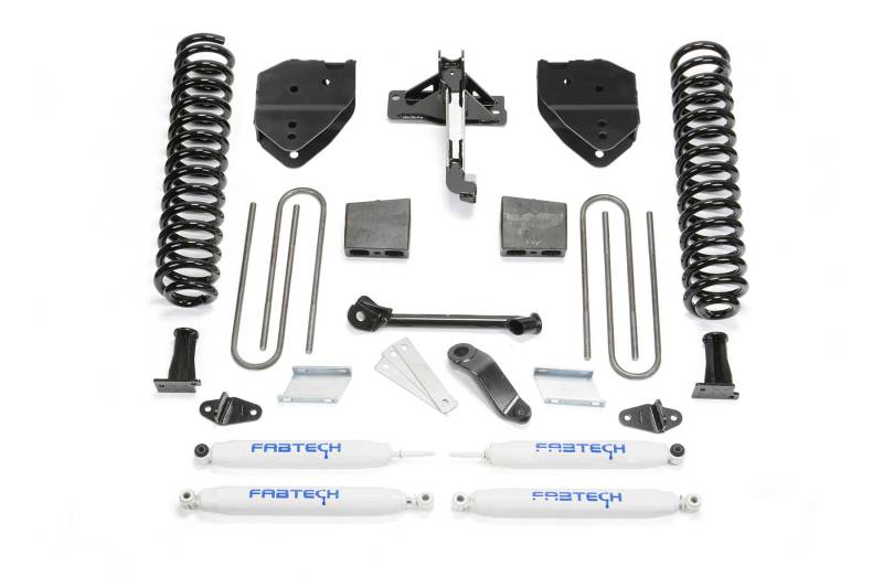 Fabtech 17+ Ford F250/F350 4WD Gas 4in Basic Sys w/Perf Shks