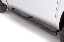 Load image into Gallery viewer, Lund Chevy Silverado 1500 Crew Cab 4in. Oval Curved Steel Nerf Bars - Black