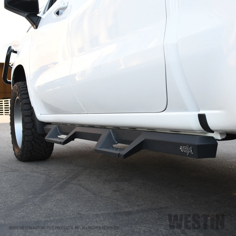 Westin 2019 Chevrolet Silverado / GMC Sierra 1500 Crew Cab Drop Nerf Step Bars - Textured Black