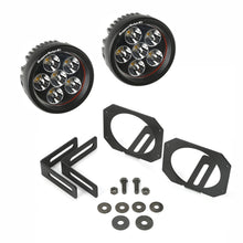 Load image into Gallery viewer, Rugged Ridge Jeep Wrangler JK Bumper Mounted Circular LED Light &amp; Mount Kit