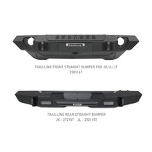Load image into Gallery viewer, Go Rhino Jeep Wrangler JL/JLU/JK/JKU/Gladiator JT Trailline Front Straight Bumper