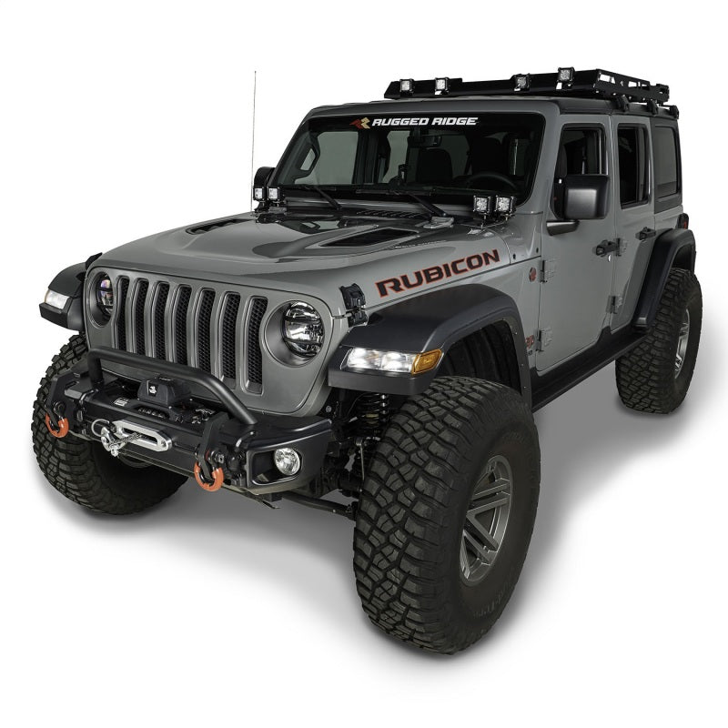 Rugged Ridge Jeep Wrangler JL/JT Arcus Front Bumper Set w/ Overrider