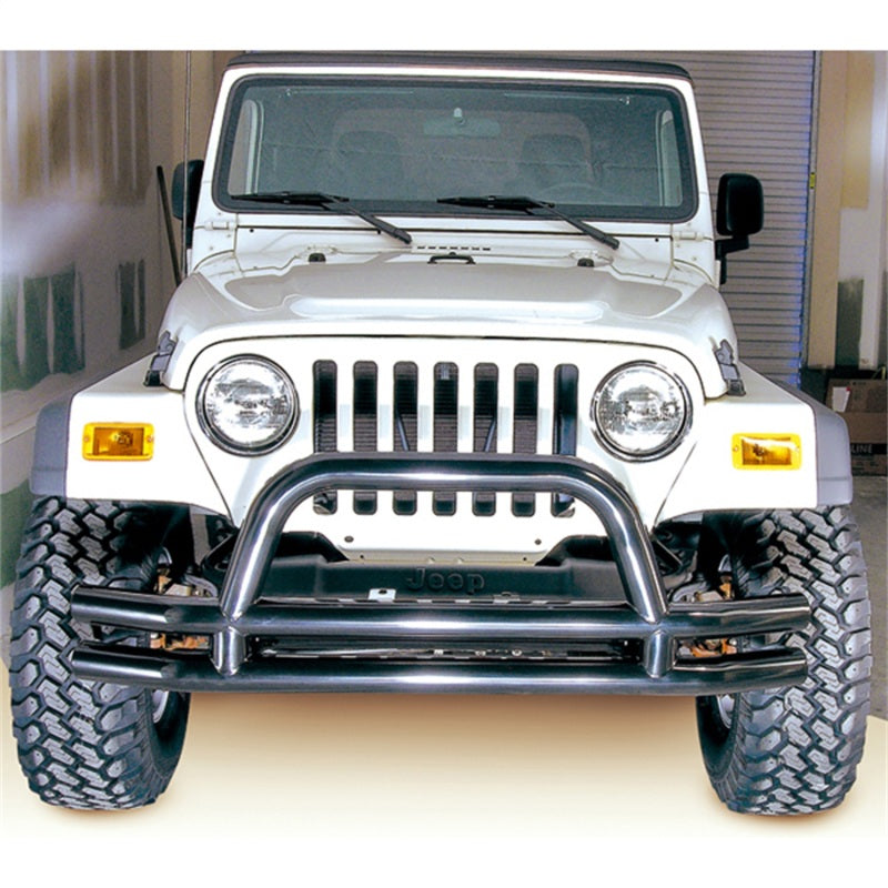 Rugged Ridge 3-In Dbl Tube Front Bumper w/ Hoop CJ / Jeep Wrangler