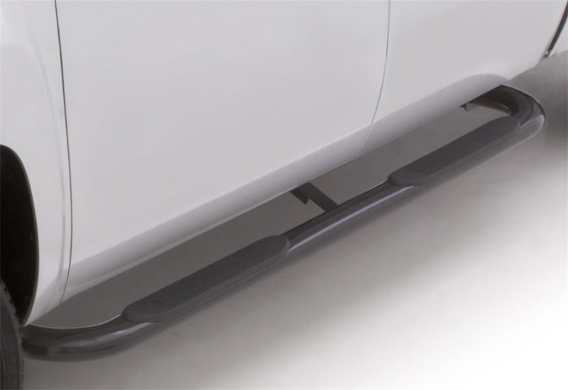 Lund Dodge Ram 2500 Quad Cab 4in. Oval Curved Steel Nerf Bars - Black