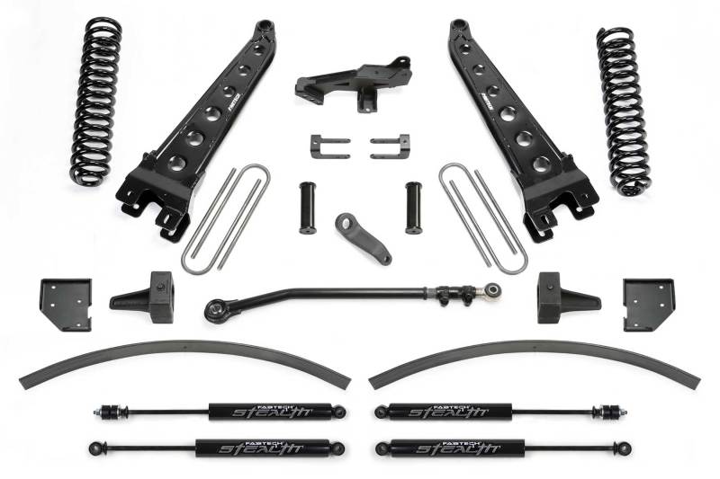 Fabtech 17+ Ford F250/ F350 4WD Diesel 8in Rad Arm Sys w/Coils & Stealth Shks