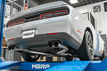 Load image into Gallery viewer, MBRP Dodge Challenger 5.7L HEMI SS 3in Quad Split Rear Exit w/ Carbon Fiber Tips - T304