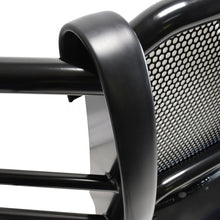 Load image into Gallery viewer, Close-up of the Westin HDX Grille Guard's black metal construction