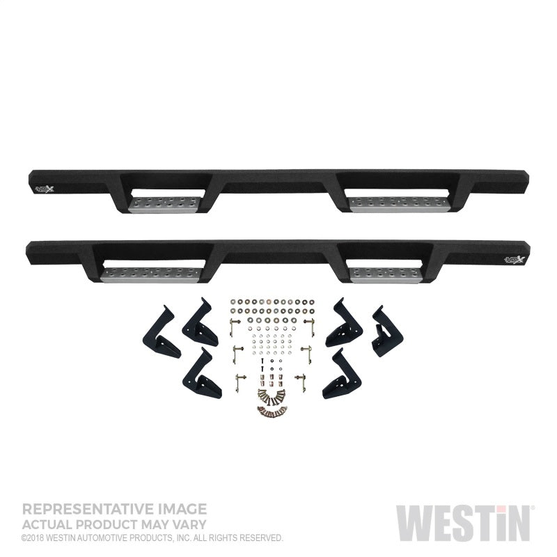 Westin 05+ Toyota Tacoma Double Cab HDX Stainless Drop Nerf Step Bars - Textured Black
