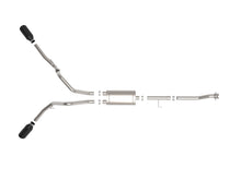 Load image into Gallery viewer, Dual black-tipped 3-inch aFe Vulcan cat-back exhaust for 2021 Ford F-150