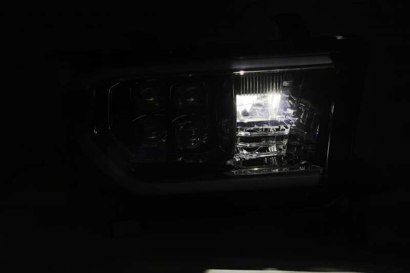 AlphaRex 07-17 Toyota Tundra NOVA LED Proj Headlights Black w/ Activ Light/Seq Signal/DRL