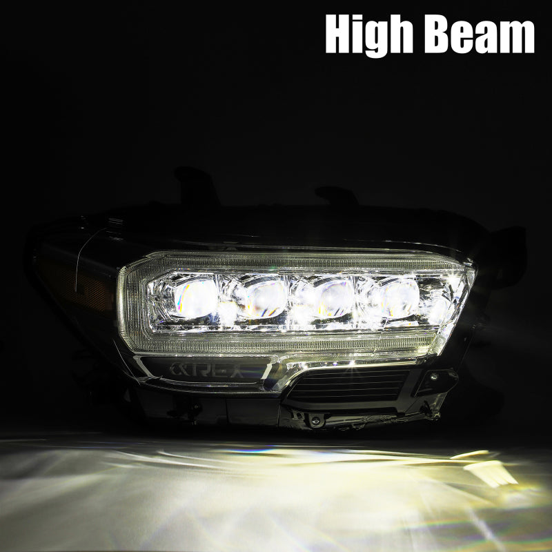 AlphaRex 16+ Toyota Tacoma NOVA LED Projector Headlights Plank Style Black w/Activation Light