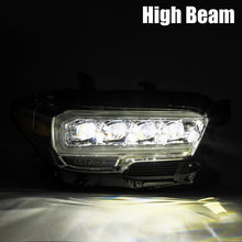 Load image into Gallery viewer, AlphaRex 16+ Toyota Tacoma NOVA LED Projector Headlights Plank Style Chrome w/Activation Light