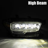 AlphaRex 16+ Toyota Tacoma NOVA LED Projector Headlights Plank Style Chrome w/Activation Light