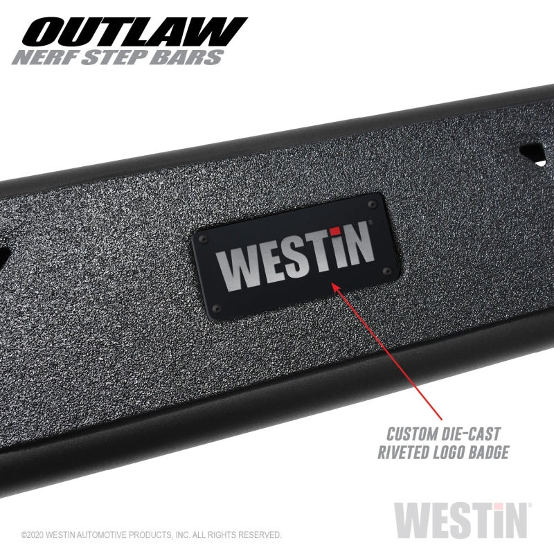 Westin Jeep Gladiator Outlaw Nerf Step Bars - Textured Black