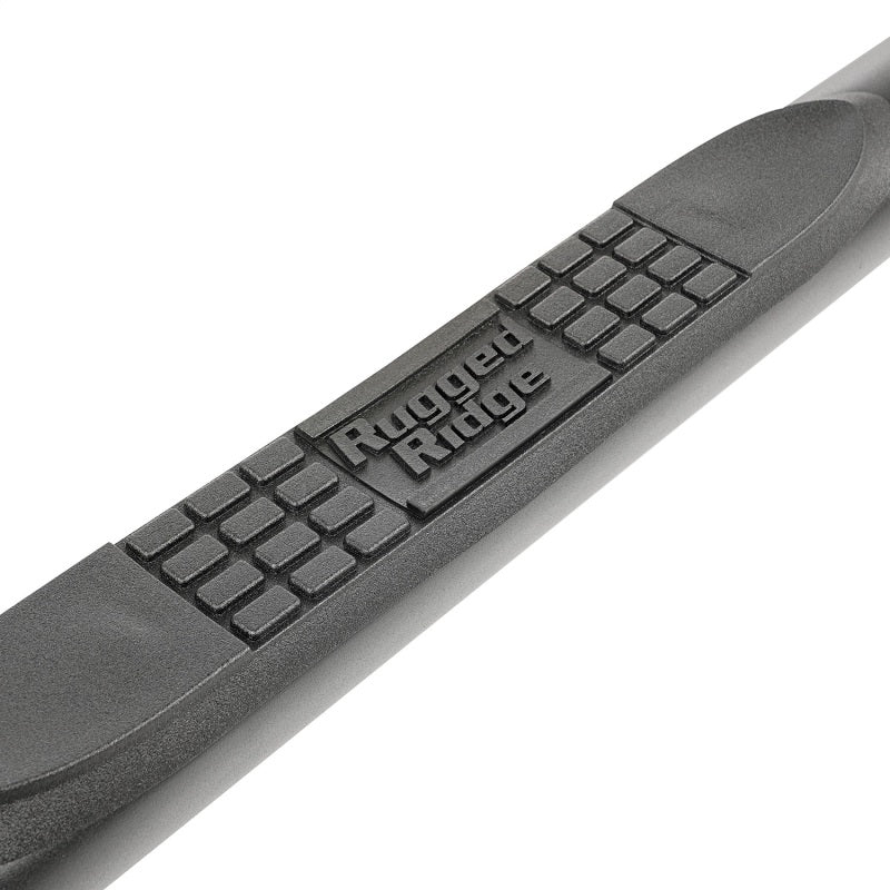 Rugged Ridge 3in Round Side Step Fine Textured Black JT