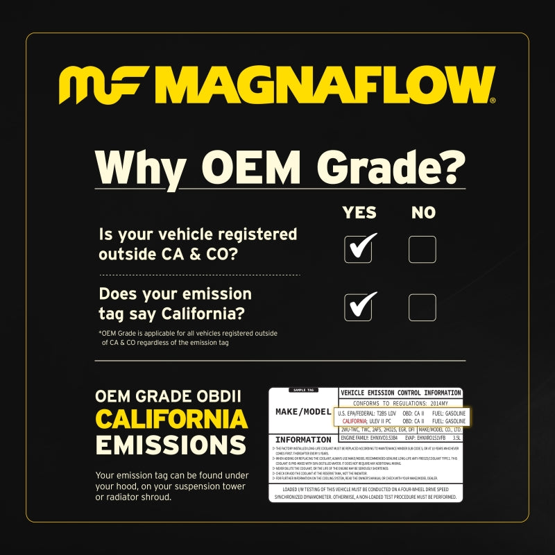 Magnaflow 00-05 Toyota Echo Base L4 1.5L OEM Grade / EPA Compliant Direct-Fit Catalytic Converter