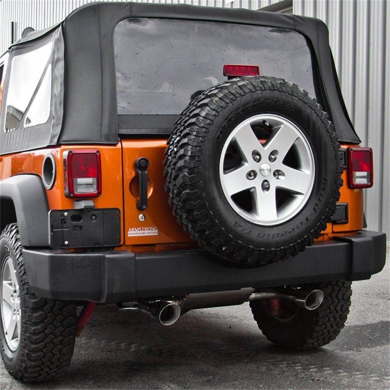 MBRP Jeep Wrangler/Rubicon 3.6L/3.8L V6 Axle-Back Dual Rear Exit T409 Performance Exhuast Sys