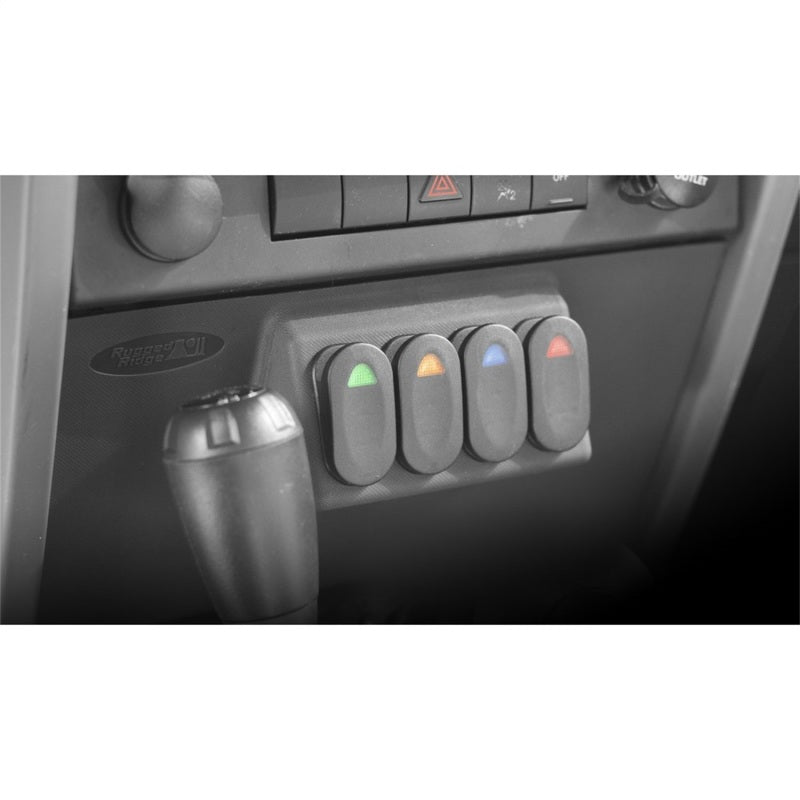 Rugged Ridge Lower Console Switch Panel Jeep Wrangler JK