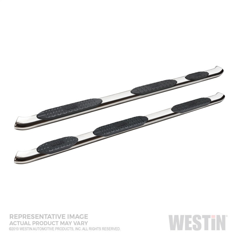 Westin Chevrolet Silverado Double Cab PRO TRAXX 5 W2W Oval Nerf Step Bars - Stainless Steel