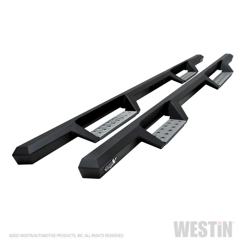 Westin Chevy Silverado 1500 Crew Cab HDX Stainless Drop Nerf Step Bars - Textured Black