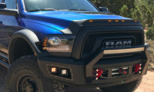 Load image into Gallery viewer, AVS 2009-2018 Dodge Ram 1500 (Excl Sport / Rebel) Aeroskin Low Profile Hood Shield w/ Lights - Black