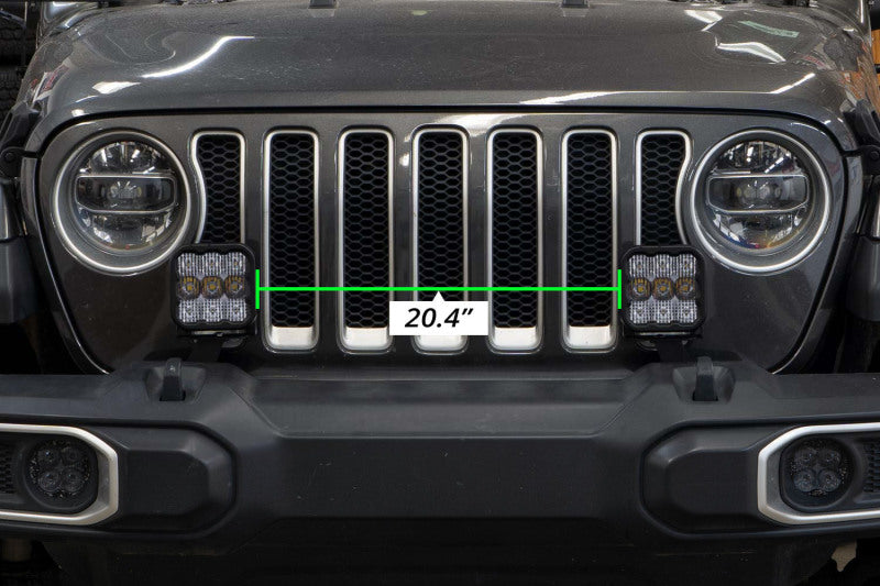 Diode Dynamics 18-21 Jeep JL Wrangler SS5 Bumper LED Pod Light Kit - Yellow Pro Combo