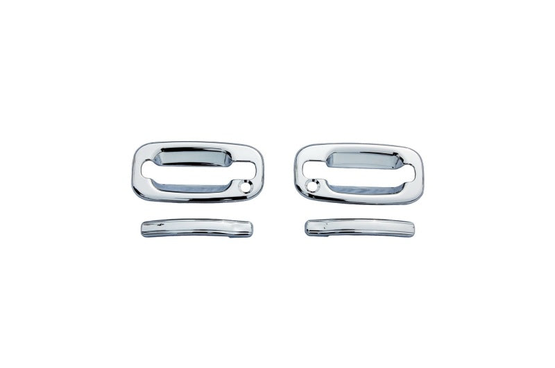 AVS Chevy Silverado 1500 Door Handle Covers (2 Door) 4pc Set - Chrome