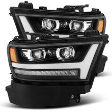 Load image into Gallery viewer, AlphaRex 19+ Ram 1500HD PRO-Series Proj Headlight Plnk Style Blk w/Activ Light/Seq Signal/Plnk DRL