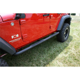 Rugged Ridge 3 In Round Tube Steps Black Jeep Wrangler Unlimited JK
