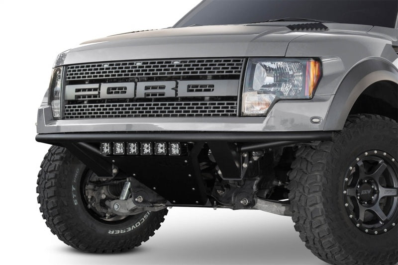 Close-up of the ADD PRO front bumper's design details on a Ford truck