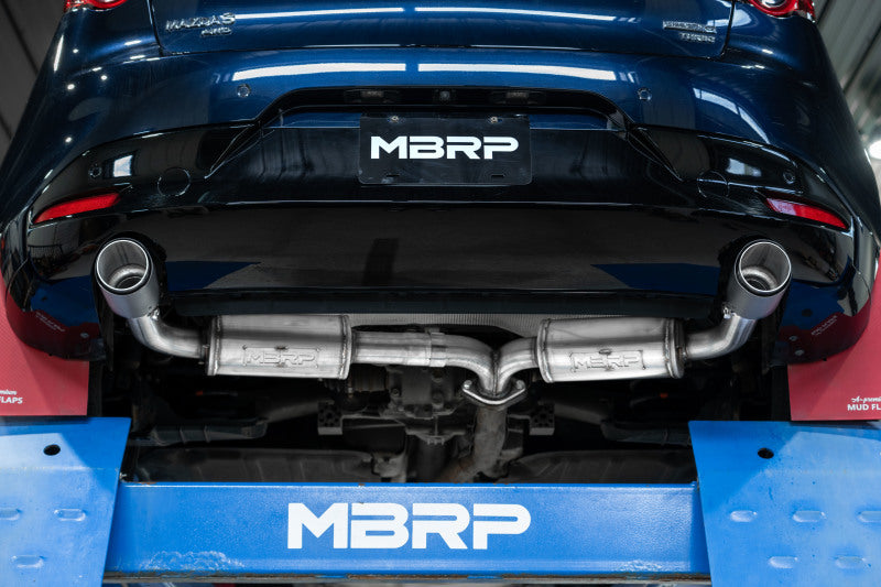 MBRP Mazda 3 Hatchback T304SS 2.5in Axle-Back, Dual Rear Exit Street Profile