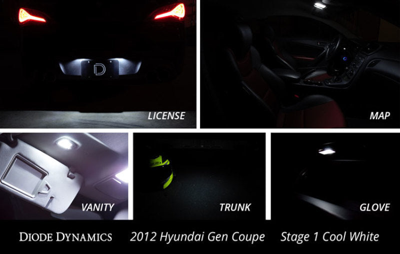 Diode Dynamics 10-16 Hyundai Genesis Coupe Interior Kit Stage 2 - Blue