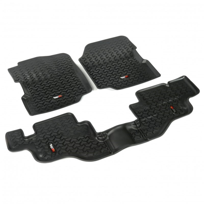 Rugged Ridge Floor Liner Front/Rear Black Jeep CJ-7 / Jeep Wrangler / YJ