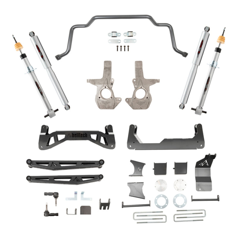 Belltech Chevrolet Silverado / GMC Sierra 1500 4WD 7in Suspension Lift Kit w/ Shocks