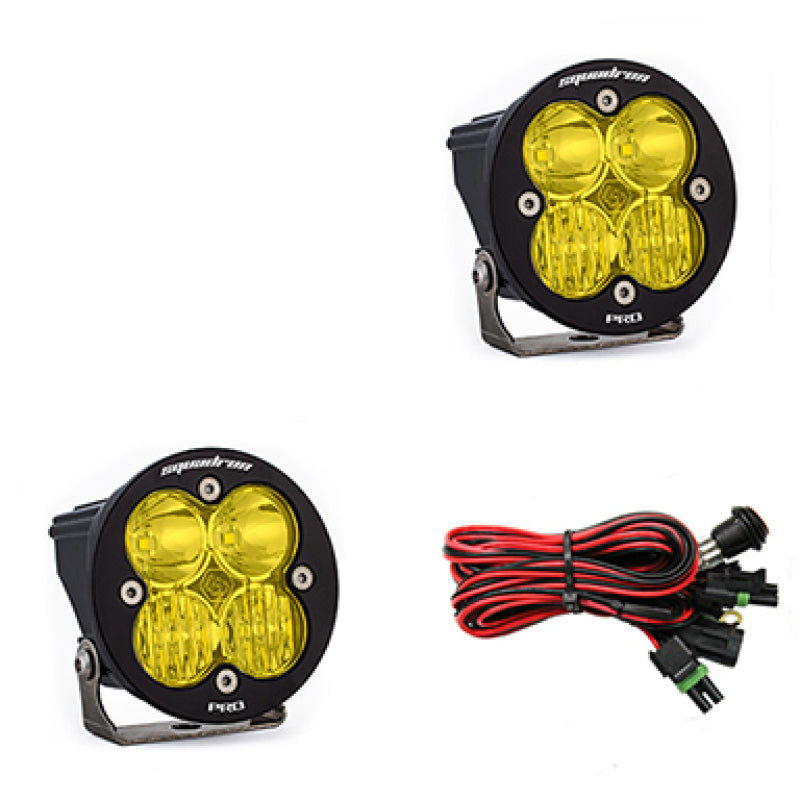 Baja Designs Squadron R Pro Driving/Combo Pair LED Light Pods - Amber