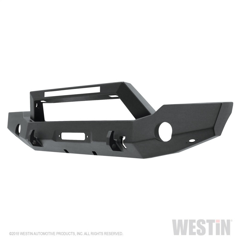 Westin 18+ Jeep Wrangler WJ2 Full Width Front Bumper w/LED Light Bar Mount Textured Black
