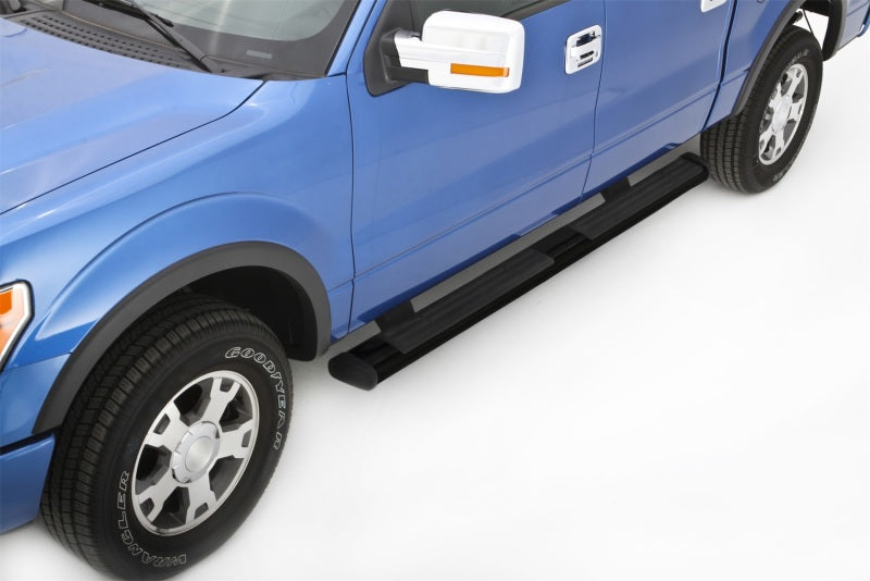 Lund Chevy Silverado 1500 Crew Cab 6in. Oval Straight Black Nerf Bars - Black