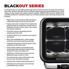 Load image into Gallery viewer, Go Rhino Xplor Blackout Series Maxline LED Hi/Low Beam w/Multi DRL (Surface Mount) 9in. - Blk