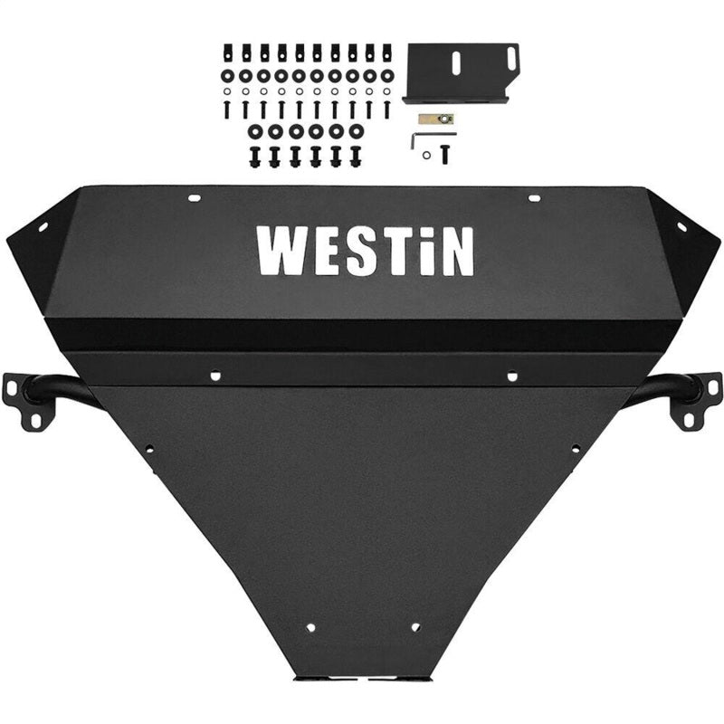 Westin 2014+ Chevy Silverado 1500 Outlaw Bumper Skid Plate - Textured Black