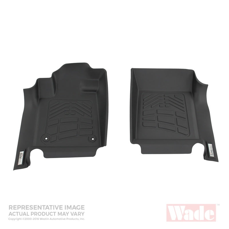 Westin 12+ Ford SD Reg/Supr Cab/Crew (w/DS Foot Pad) Wade Sure-Fit Floor Liners Front - Blk