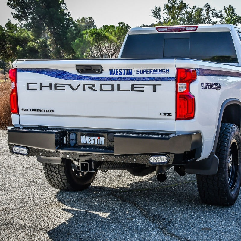 Westin 19+ Chevy Silverado 1500 HDX Bandit Rear Bumper - Black