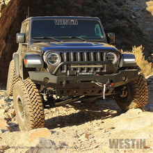 Load image into Gallery viewer, Westin 18+ Jeep Wrangler JL WJ2 Full Width Front Bumper w/Bull Bar Textured Black