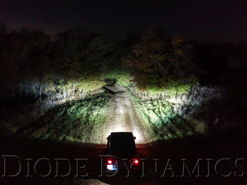 Diode Dynamics SS3 LED Pod Max - Yellow SAE Fog Round (Pair)