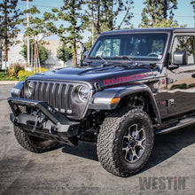 Load image into Gallery viewer, Westin 18+ Jeep Wrangler JL Stubby Front Bumper - Textured Black